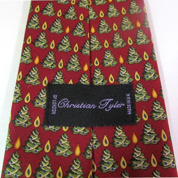 Christmas Tie Christian Tyler 100% Silk England - Picture 3 of 4